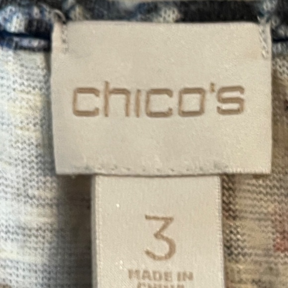 Chicos Top Women XL Orange Lace Floral Feminine Boho Western Concert Mature 80s - Picture 2 of 14